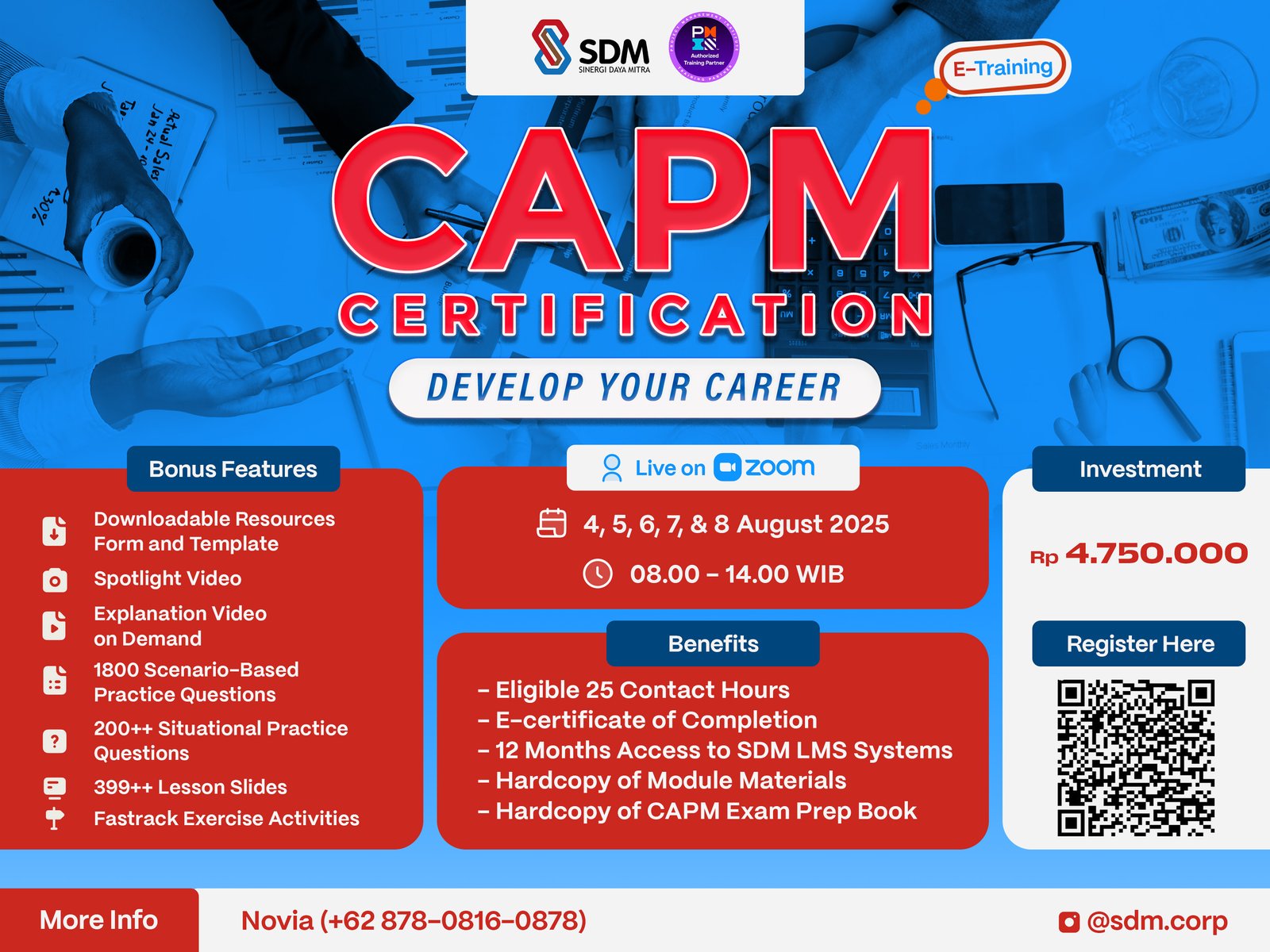 CAPM Certification - Develop Your Career August 2025 (E-Training)