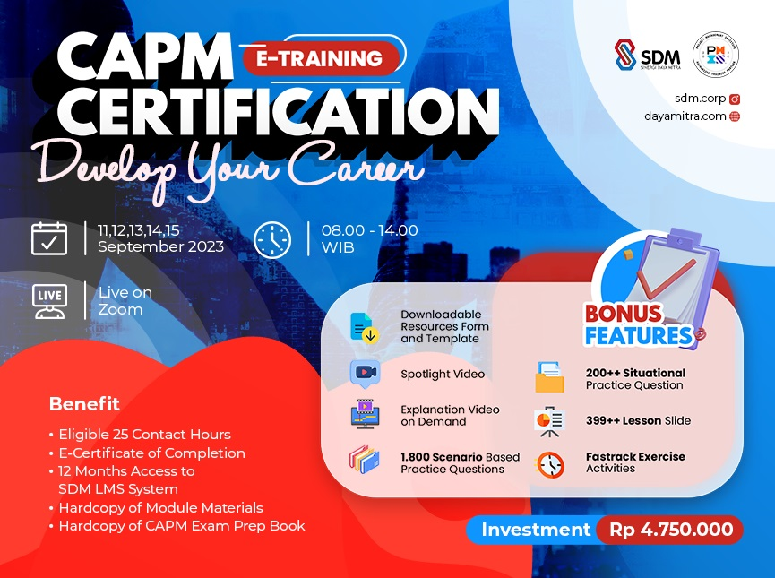CAPM Certification - Develop Your Career Batch September 2023