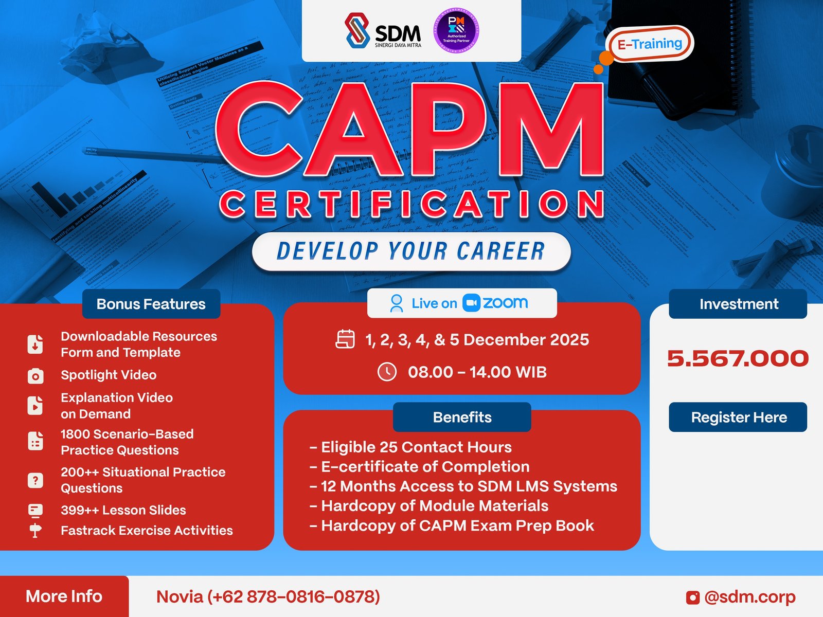 CAPM Certification - Develop Your Career December 2025 (E-Training)