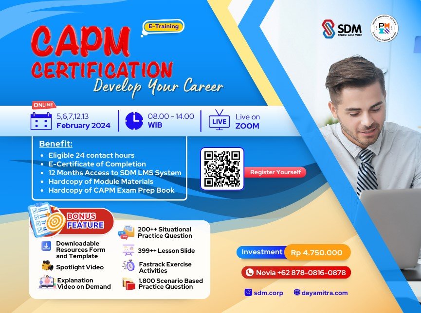 CAPM Certification - Develop Your Career February 2024 (E-Training)