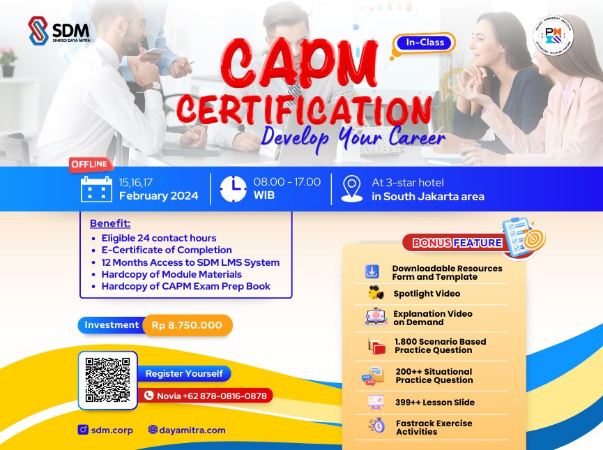 CAPM Certification - Develop Your Career February 2024 (In-CLass)