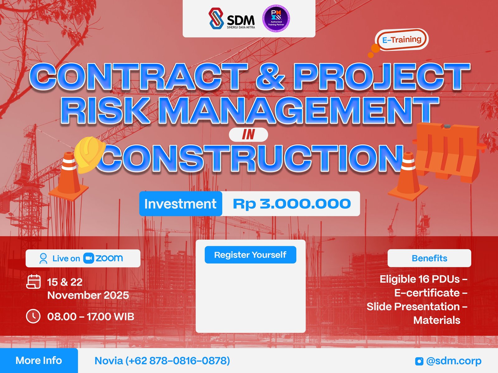 Contract and Project Risk Management in Construction - November 2025 (E-Training)