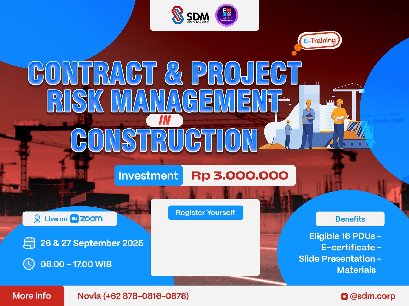 Contract and Project Risk Management in Construction - September 2025 (E-Training)