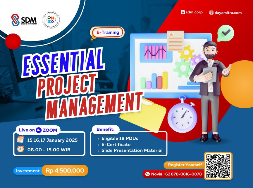 Essential Project Management - January 2025 (E-Training)