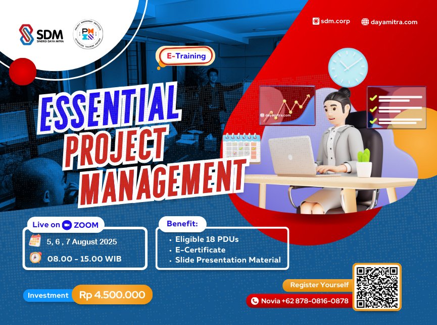 Essential Project Management - August 2025 (E-Training)