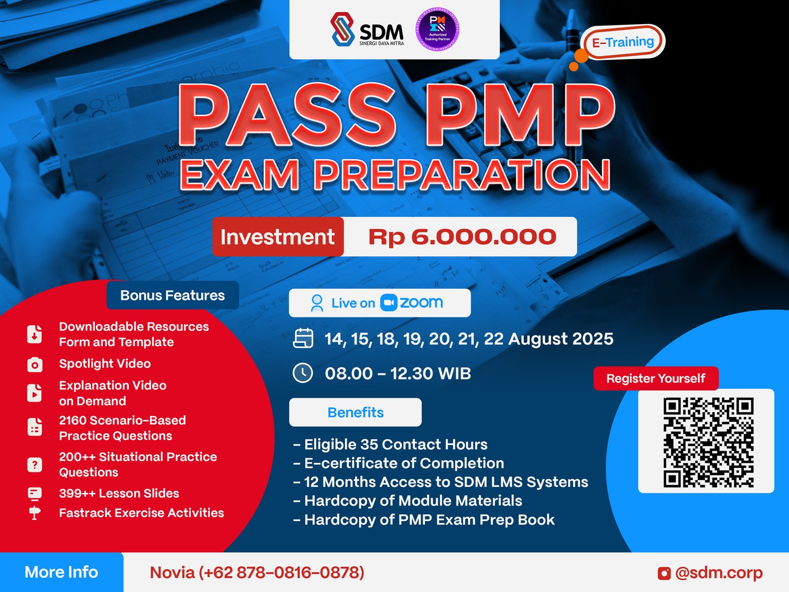 Pass PMP® Exam Preparation - August 2025 (E-Training)