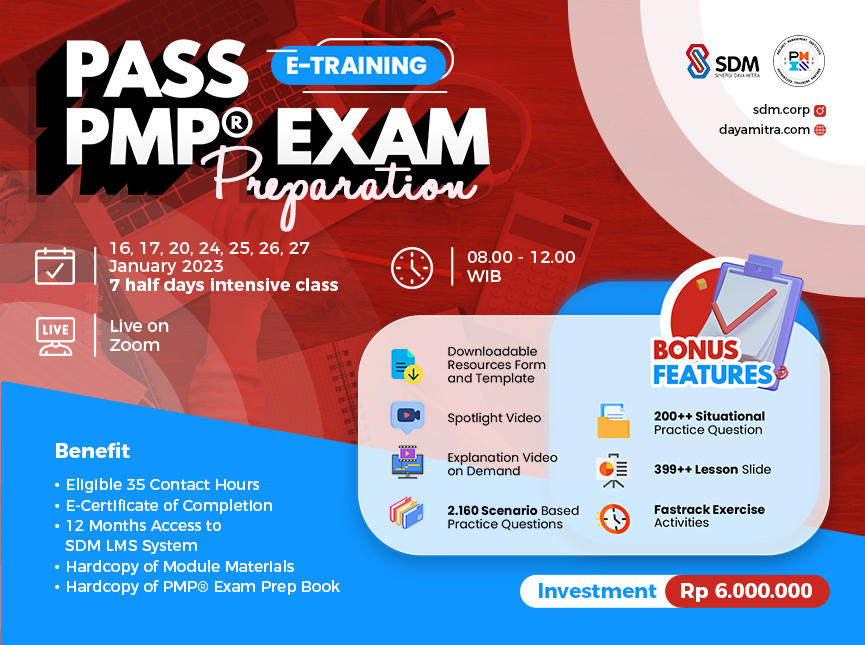 Pass PMP® Exam Preparation -  Batch January 2023