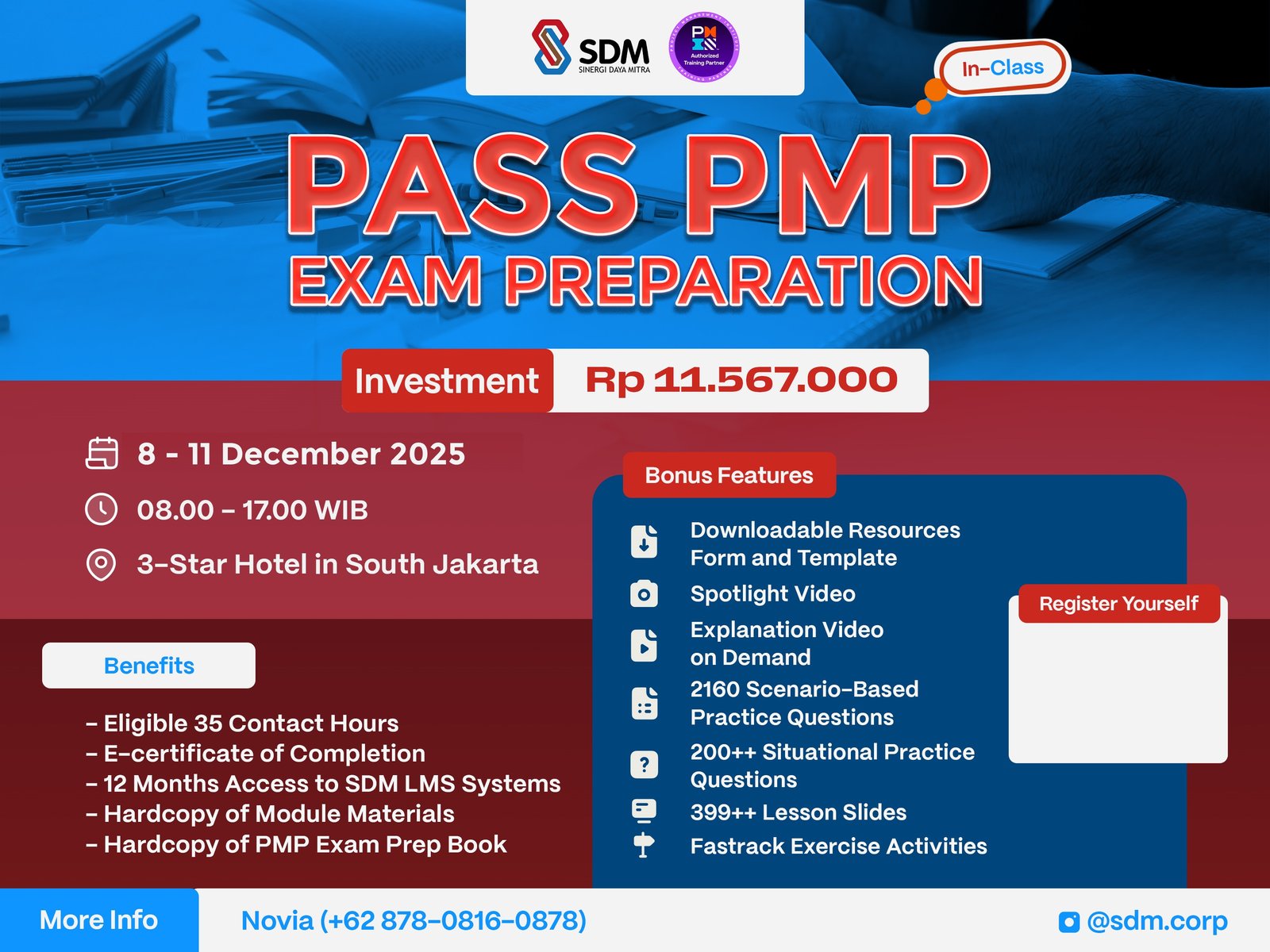 Pass PMP® Exam Preparation - December 2025 (In-Class)