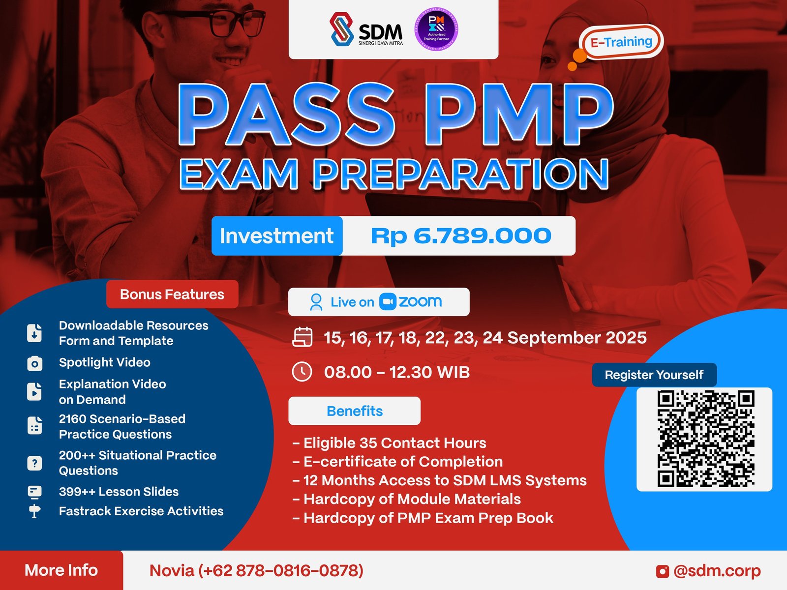 Pass PMP® Exam Preparation - September 2025 (E-Training)