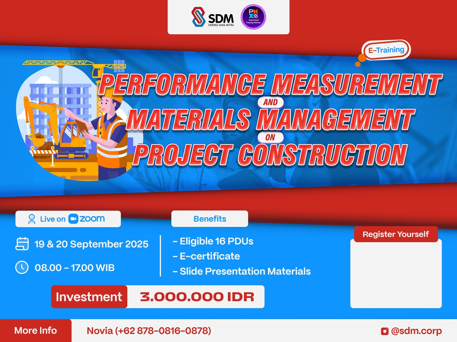 Performance Measurement and Materials Management on Project Construction - September2025 (E-Training)