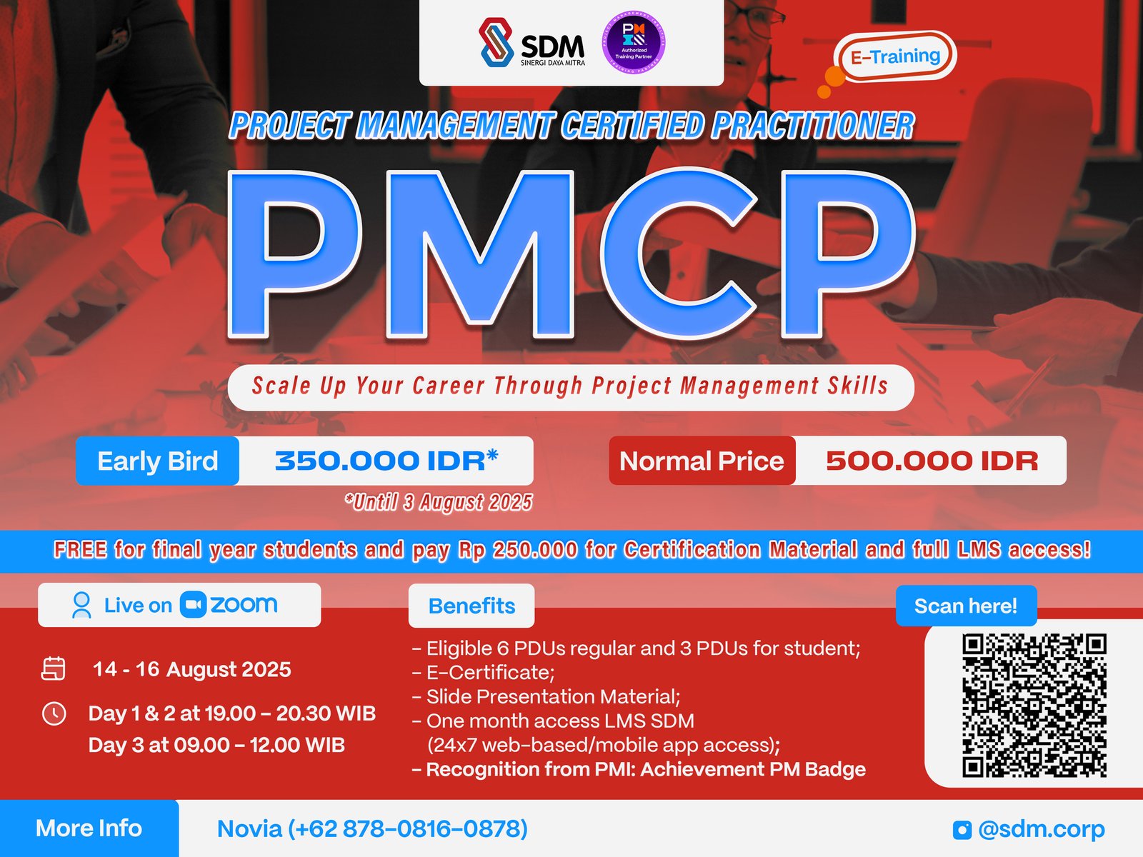 Project Management Certified Practitioner (PMCP) - Scale Up Your Career Through Project Management Skills - August 2025 ( E-Training)