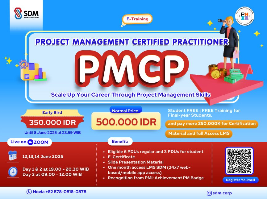 Project Management Certified Practitioner (PMCP) - Scale Up Your Career Throung Project Management Skills - June 2025 ( E-Training)
