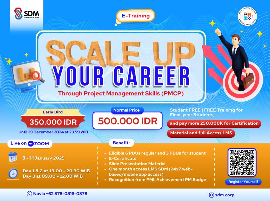 Scale Up Your Career Through Project Management Skills (PMCP) - January 2025 ( E-Training)