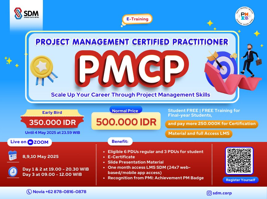 Project Management Certified Practitioner (PMCP) - Scale Up Your Career Throung Project Management Skills - May 2025 ( E-Training)