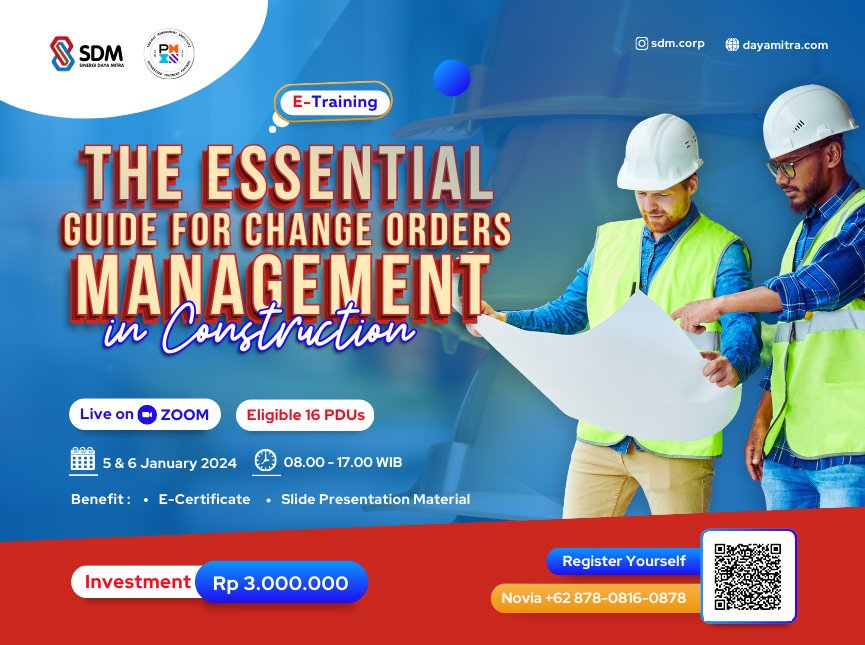 The Essential Guide for Change Orders Management in Construction - January 2024 (E-Training)