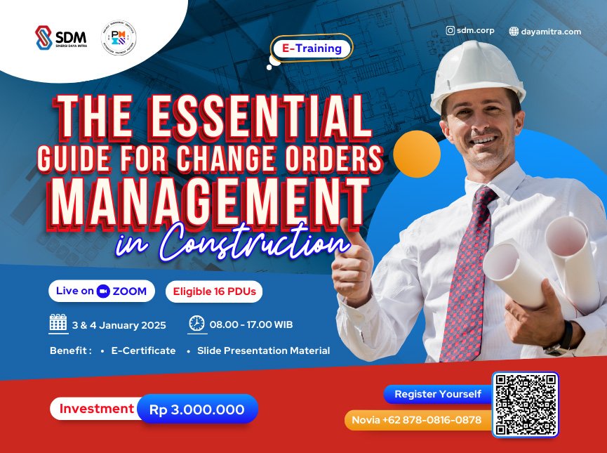 The Essential Guide for Change Orders Management in Construction - January 2025 (E-Training)